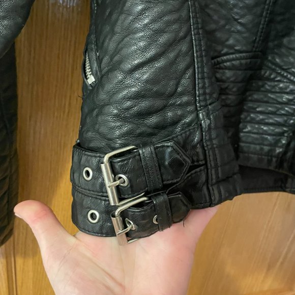 Perfect Topshop Zara Leather Jacket, Size L - Picture 6 of 7